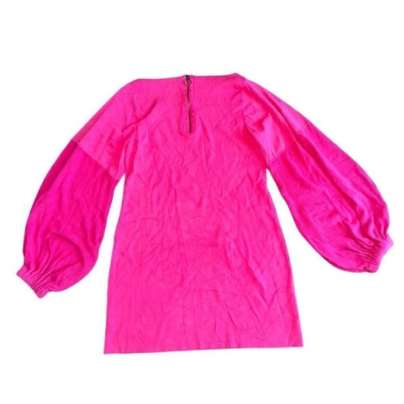 Free People Women's Barbie Pink Oversized Bishop Sleeve Sweater Dress Size Large - Picture 4 of 10